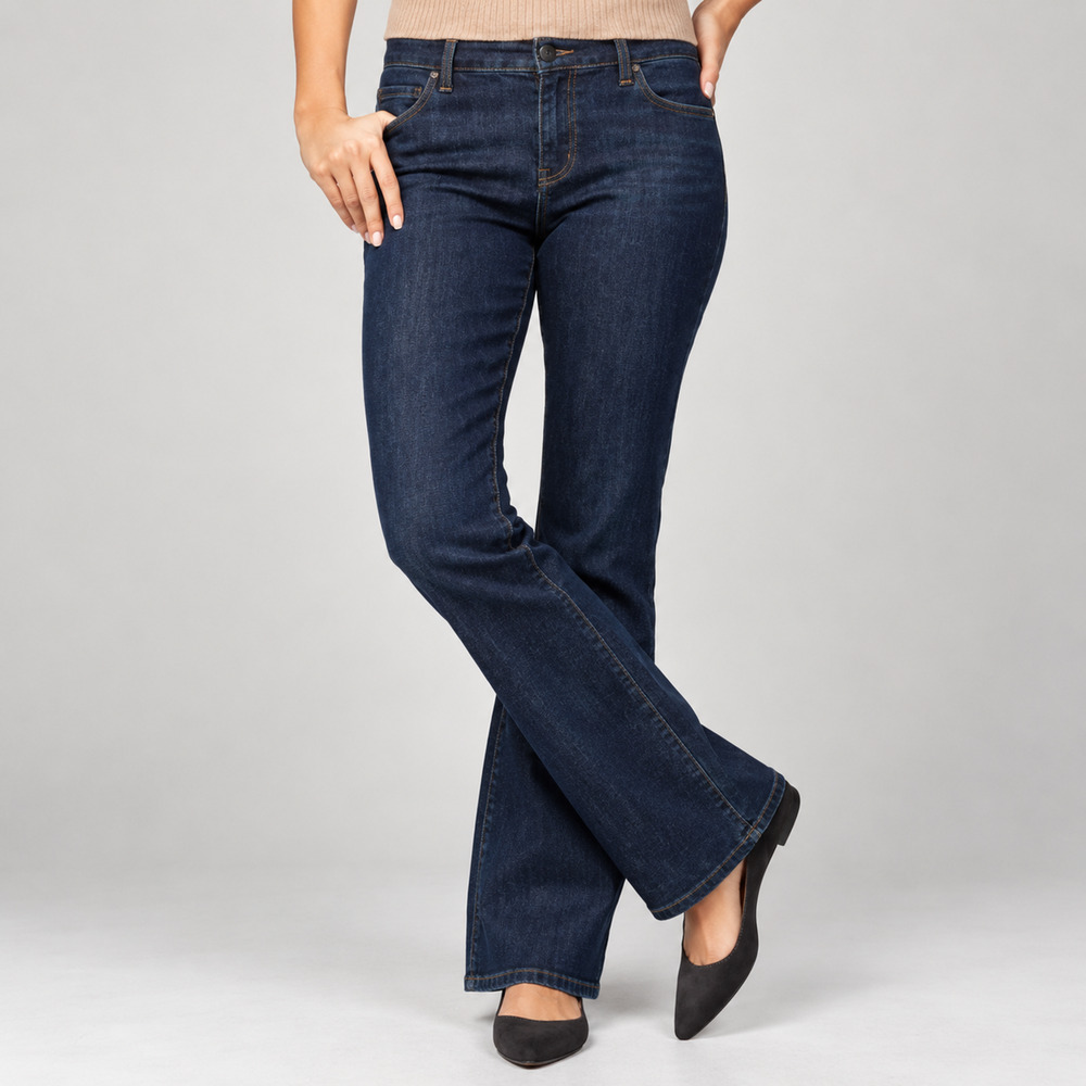 Talbots Heritage Boot Cut Jeans Size 6/28 Dark Wash Denim Flare 100% Cotton Y2K